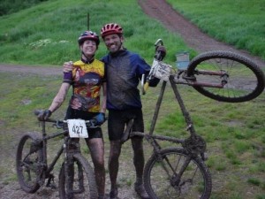 Heathre and Harry at their muddy best